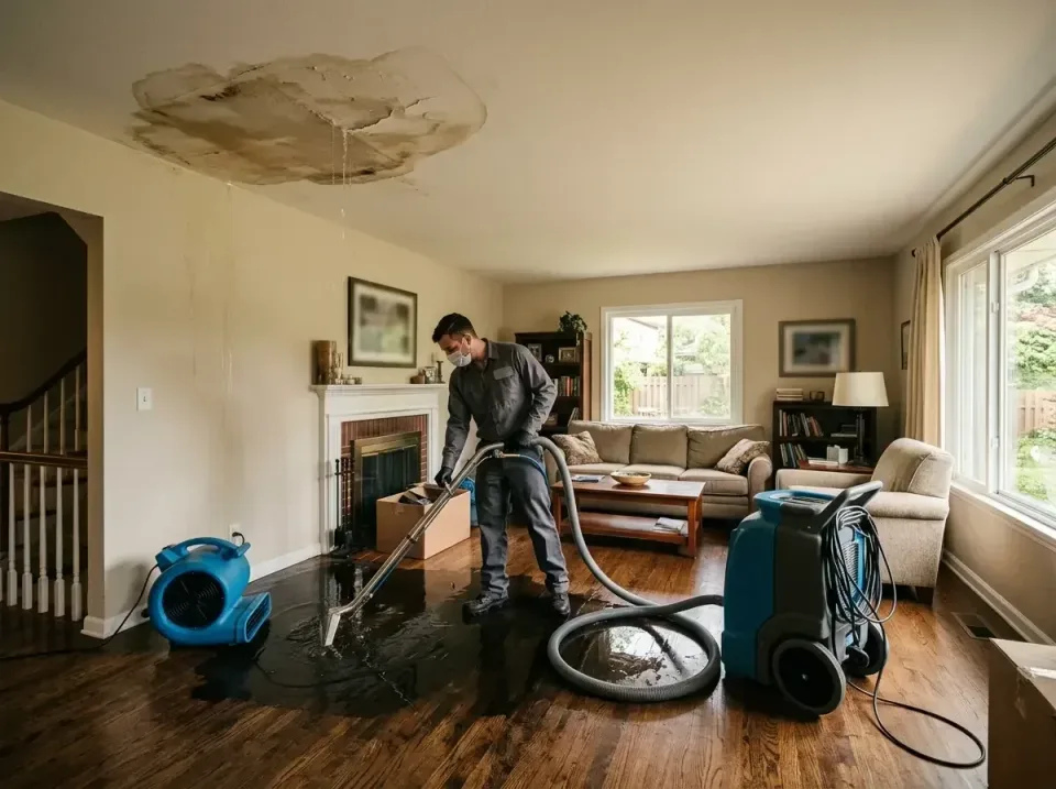 attic-pipe-burst-ceiling-drip-008 — frequently asked questions, Water Damage Restoration & Carpet Care in Hudson, WI